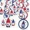 Big Dot of Happiness Patriotic Gnomes - Holiday Gnome Party Hanging Decor - Party Decoration Swirls - Set of 40
